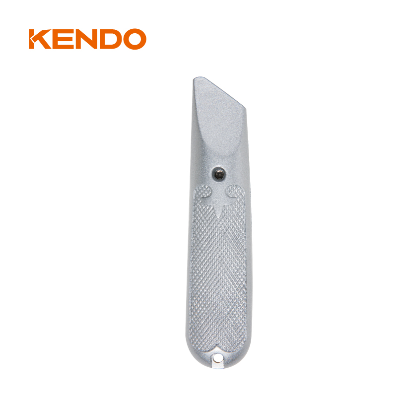 Zinc Alloy Body Tough Built Safety Utility Knife Dengan Fixed Blade Untuk Pemotongan Profesional