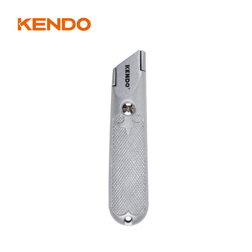 Zinc Alloy Body Tough Built Safety Utility Knife Dengan Fixed Blade Untuk Pemotongan Profesional