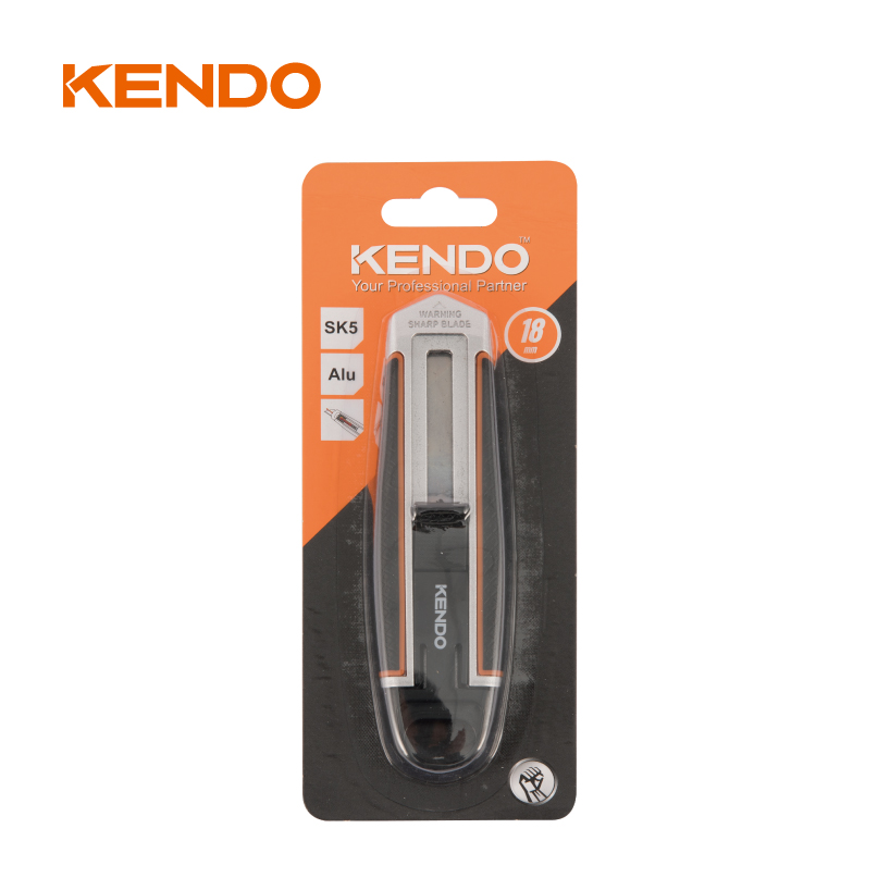 Safety Auto Retracting Snap-Off Knife Aluminium Alloy Body Dengan Non-Slip Grip