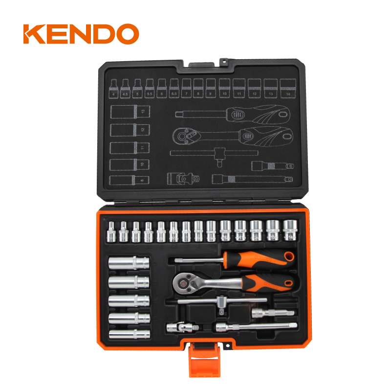 25pc 1/4' Set Soket Dr