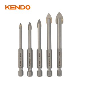 Set Mata Bor Kaca 5 buah, Hex. Ganti Shank dengan Cepat