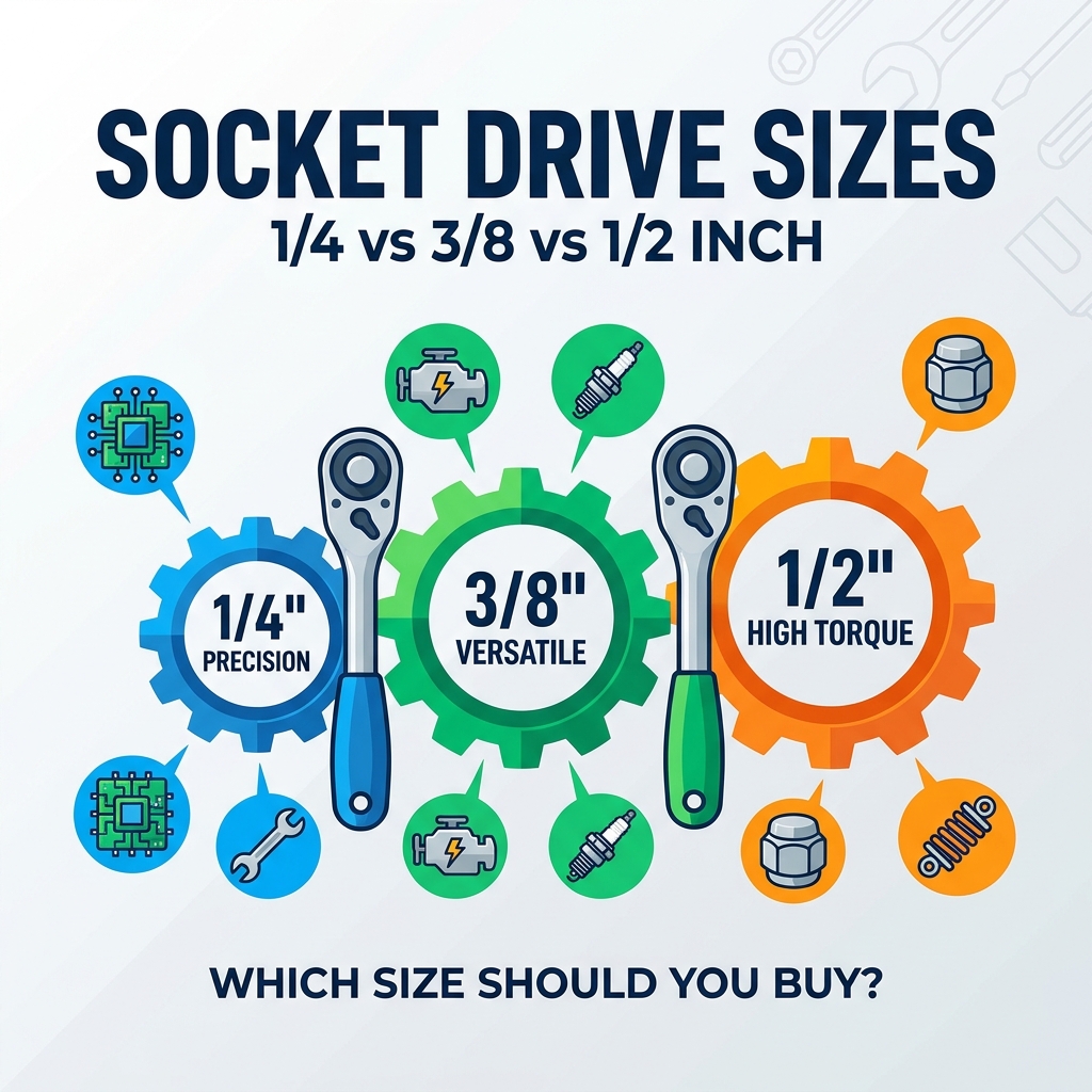 Socket Drive 1/4 vs 3/8 vs 1/2 Inci: Ukuran Mana yang Harus Anda Beli?