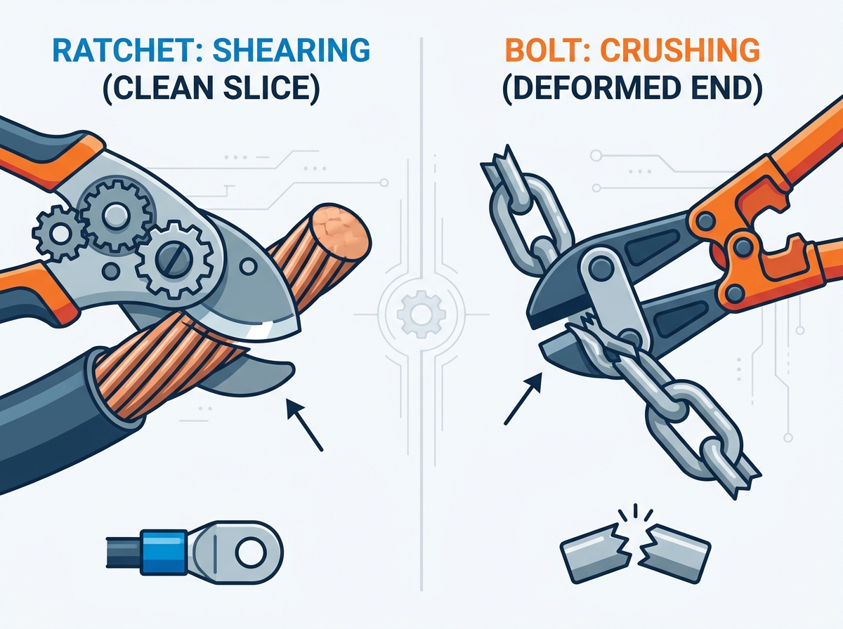 Perbandingan Pemotong Kabel Ratchet vs Pemotong Baut