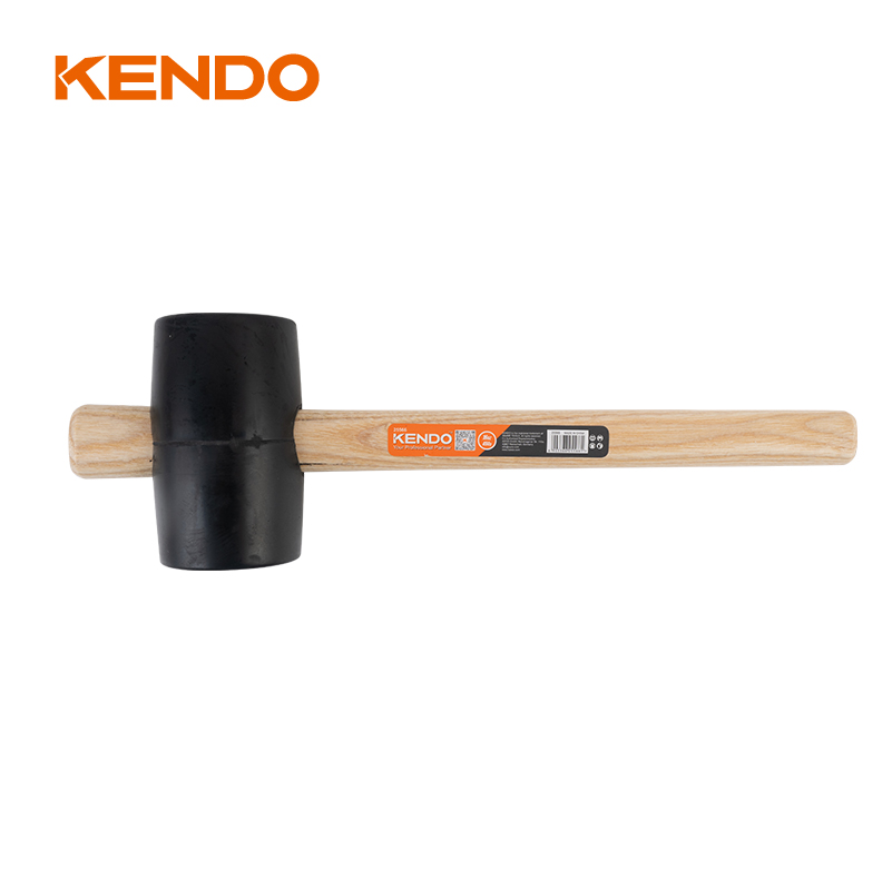 Palu Karet, Hitam, Gagang Kayu